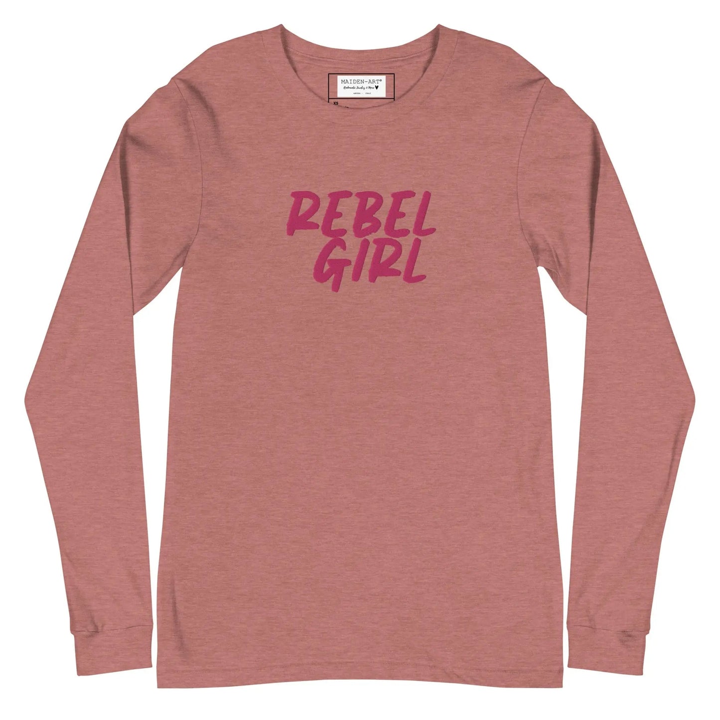 Rebel Girl Unisex Long Sleeve Tee with EMBROIDERY - Eco4life Clothing and Accessories