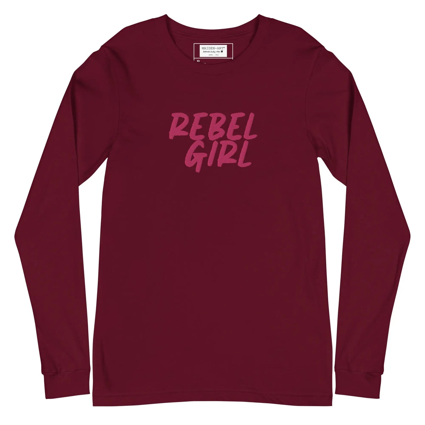 Rebel Girl Unisex Long Sleeve Tee with EMBROIDERY - Eco4life Clothing and Accessories