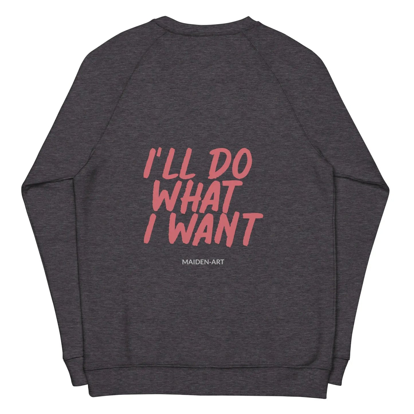Rebel Girl Unisex organic raglan sweatshirt Organic Clothing with EMBROIDERY - Eco4life Clothing and Accessories