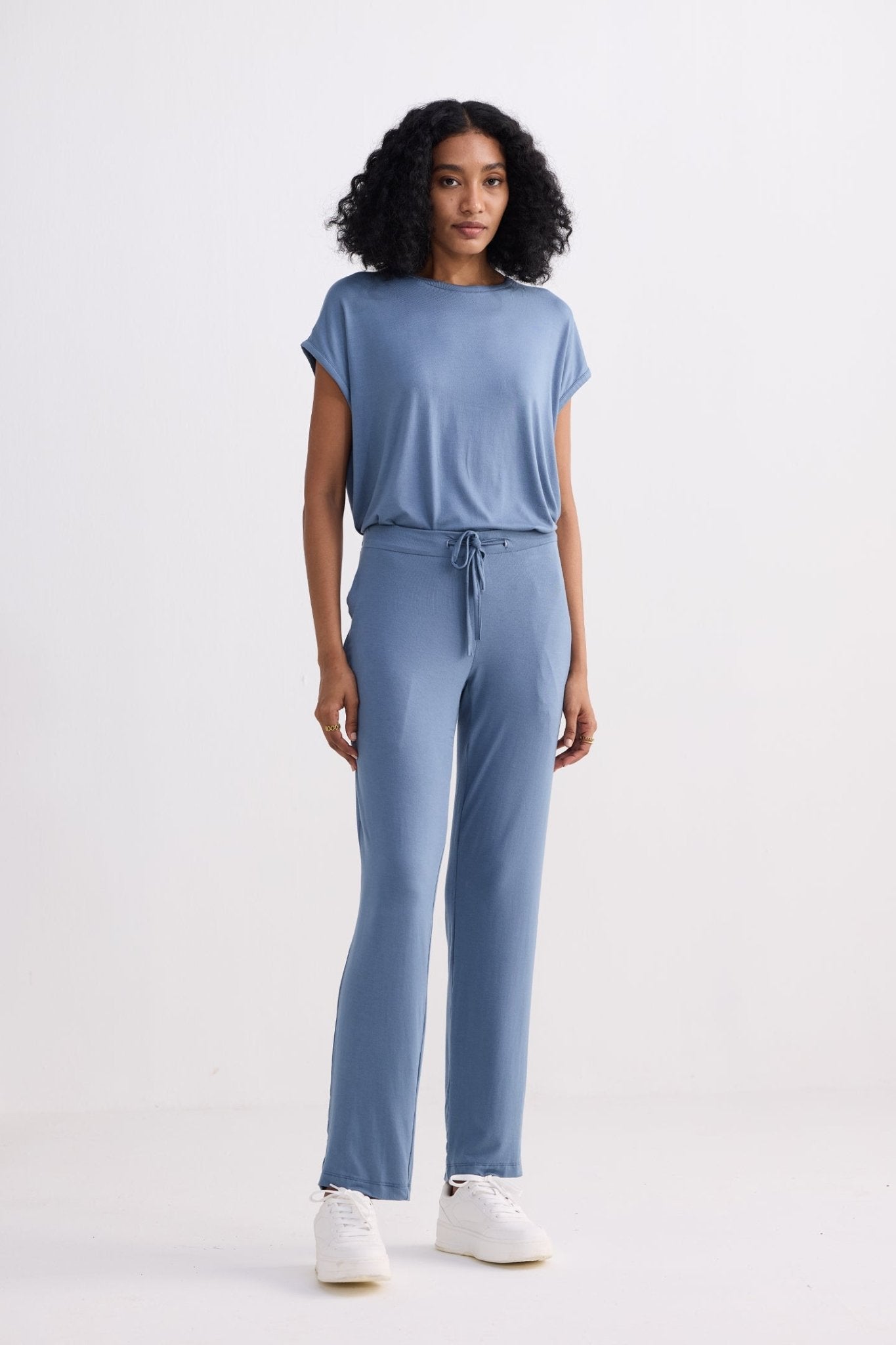 Relaxed Tee Set in Blue - Eco4life Clothing and Accessories