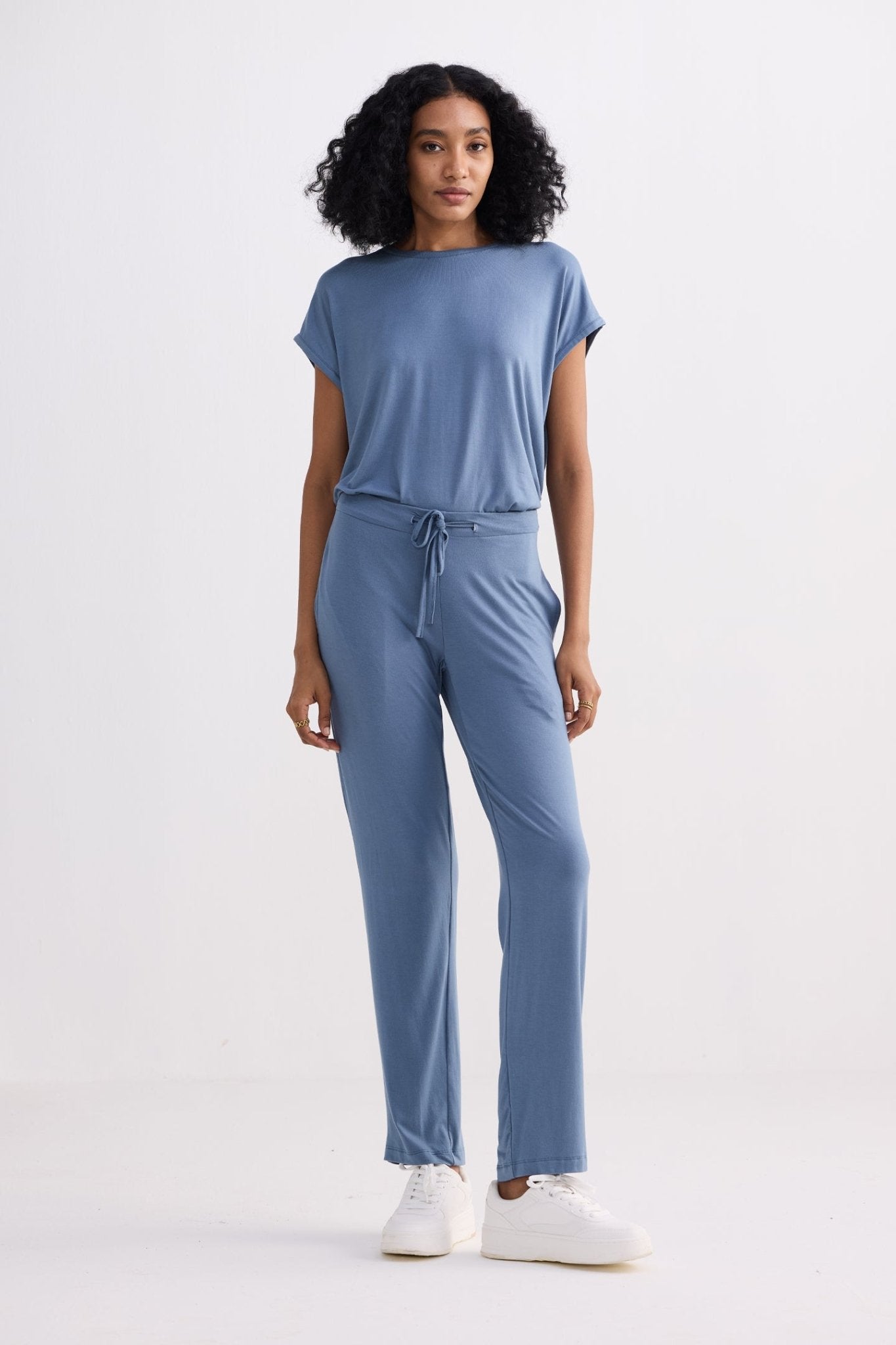 Relaxed Tee Set in Blue - Eco4life Clothing and Accessories
