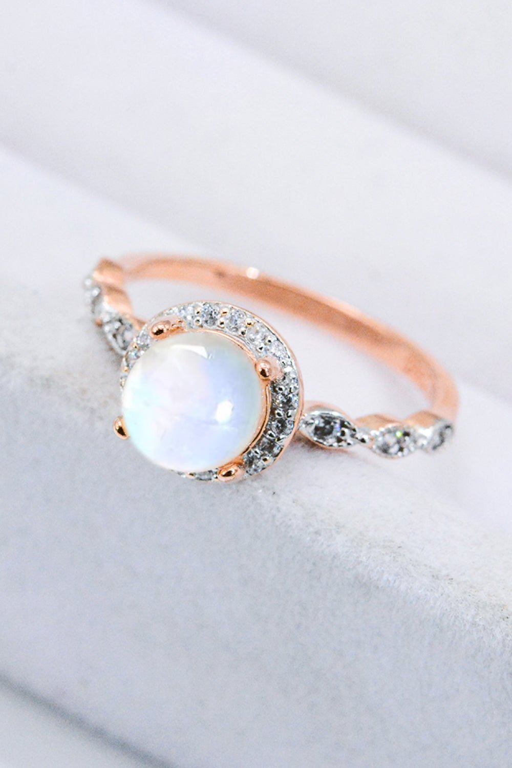 Round Moonstone Ring - Eco4life Clothing and Accessories