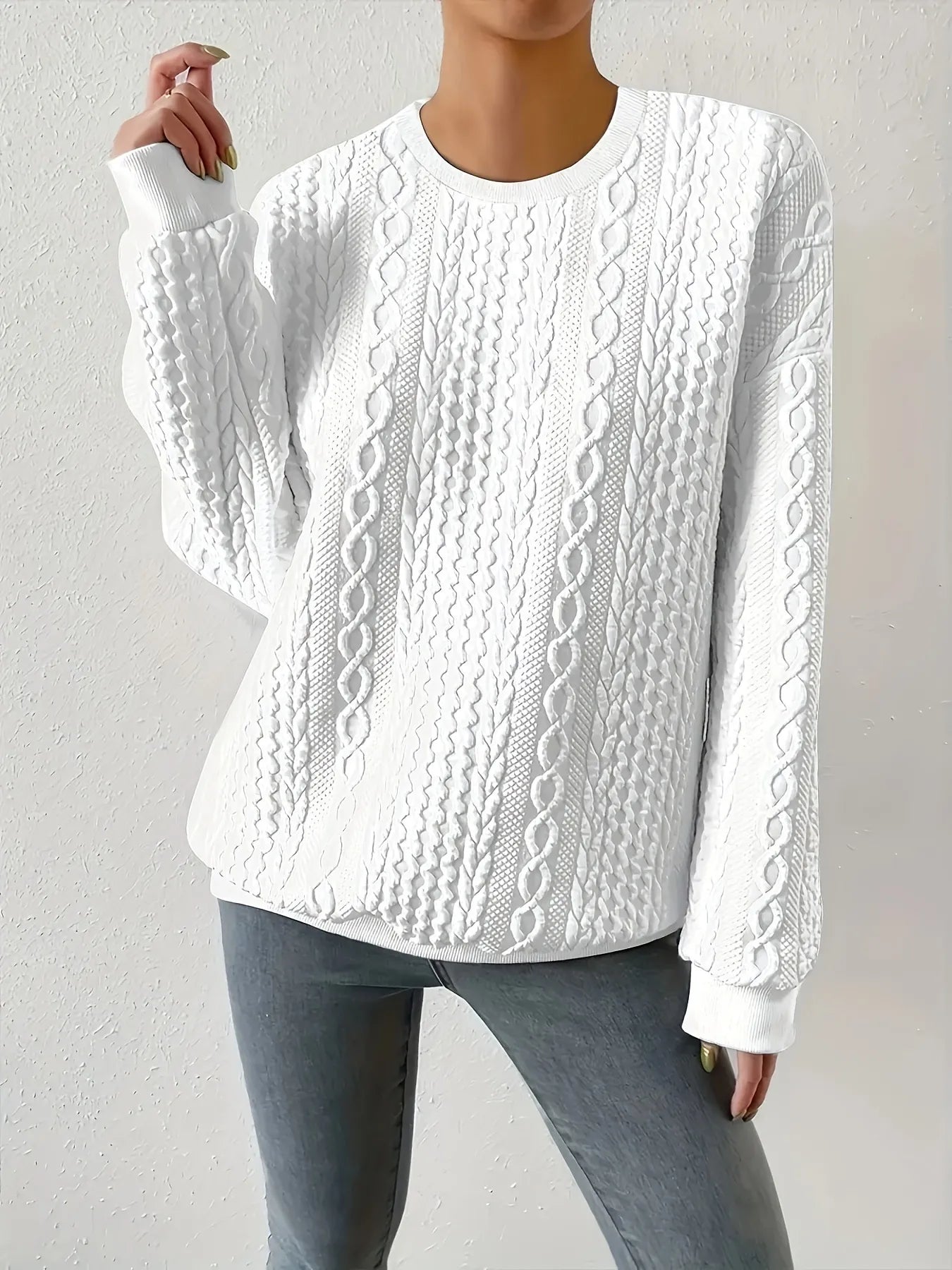 Round Neck Long Sleeve Sweatshirt - Eco4life Clothing and Accessories