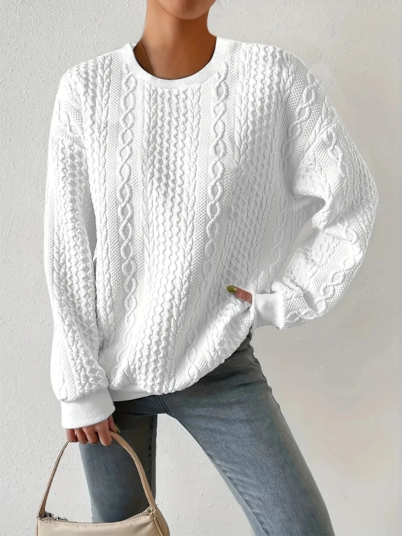 Round Neck Long Sleeve Sweatshirt - Eco4life Clothing and Accessories