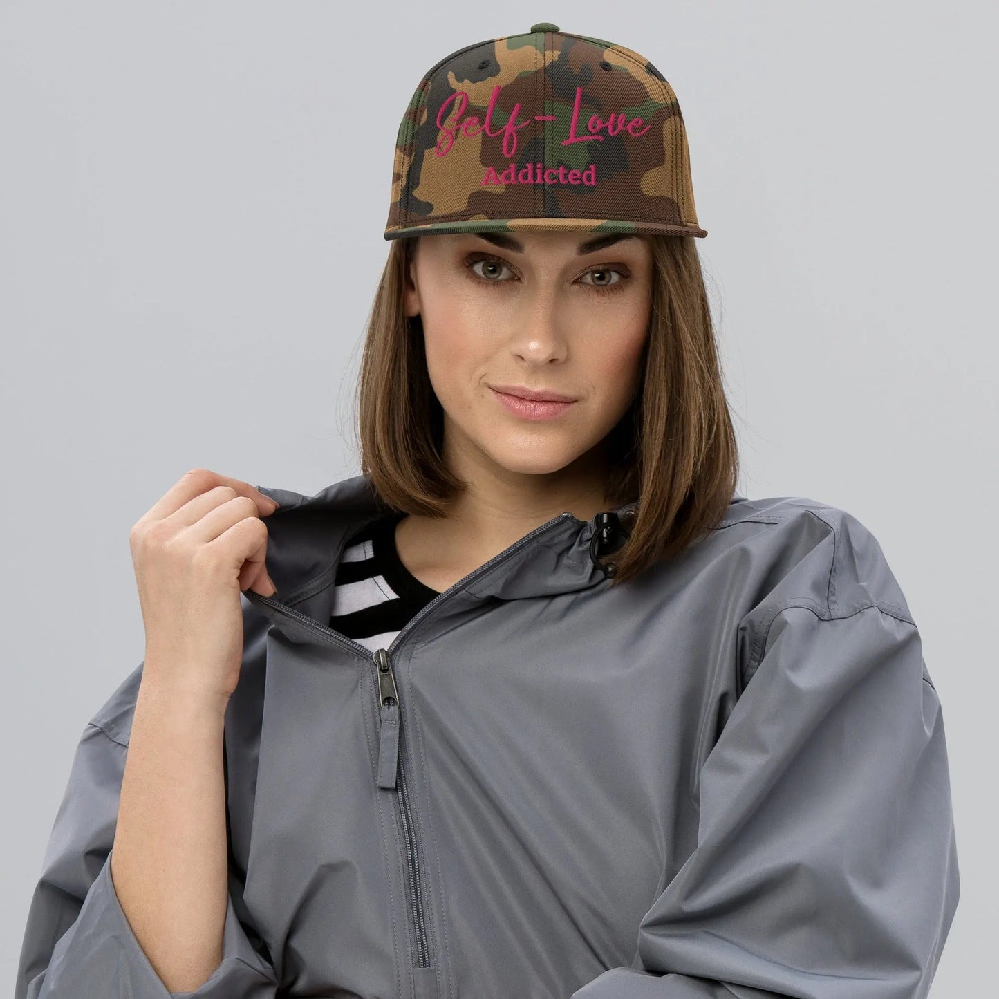 Self Love Addicted Snapback Hat with Embroidery - Eco4life Clothing and Accessories