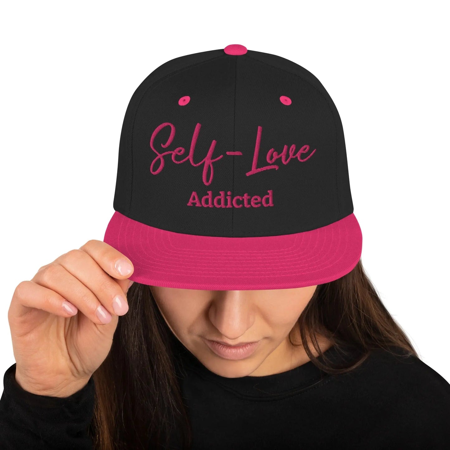 Self Love Addicted Snapback Hat with Embroidery - Eco4life Clothing and Accessories