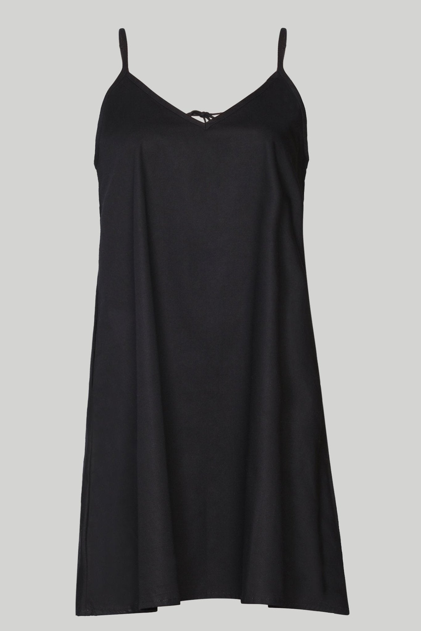 Short Tent Dress in Black - Eco4life Clothing and Accessories