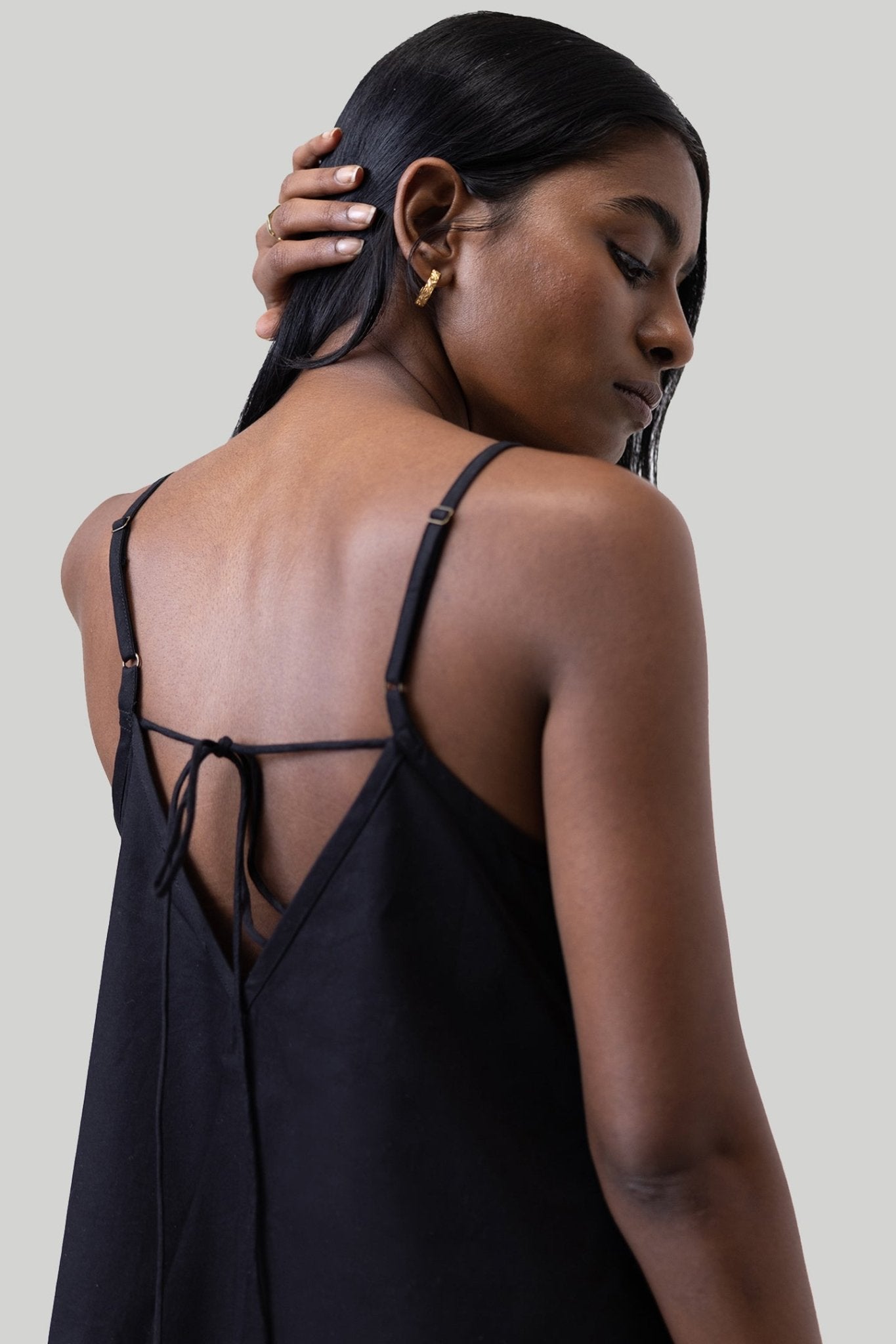 Short Tent Dress in Black - Eco4life Clothing and Accessories