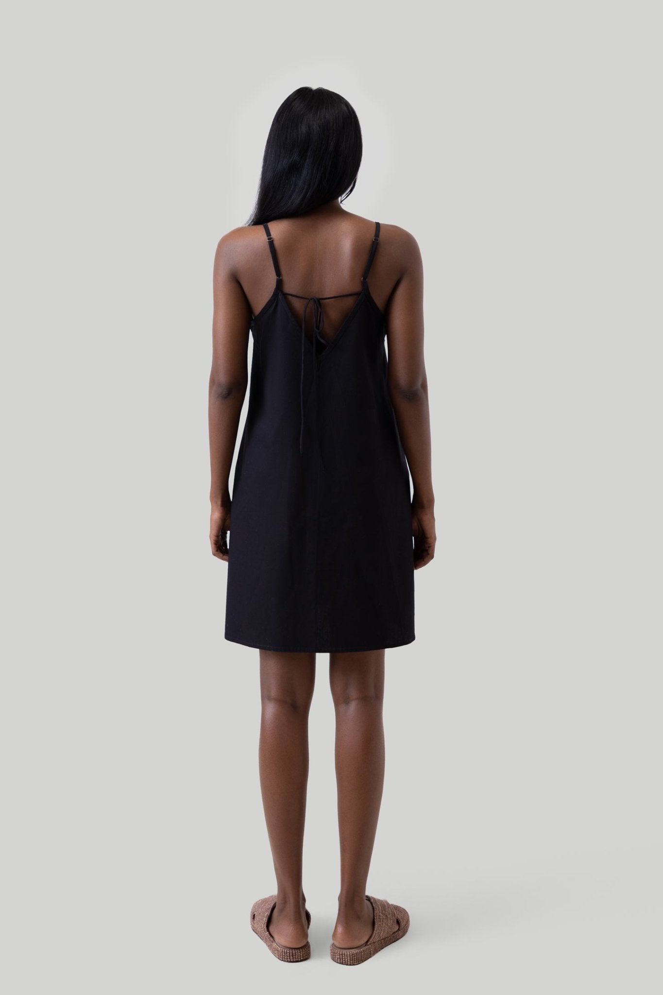 Short Tent Dress in Black - Eco4life Clothing and Accessories