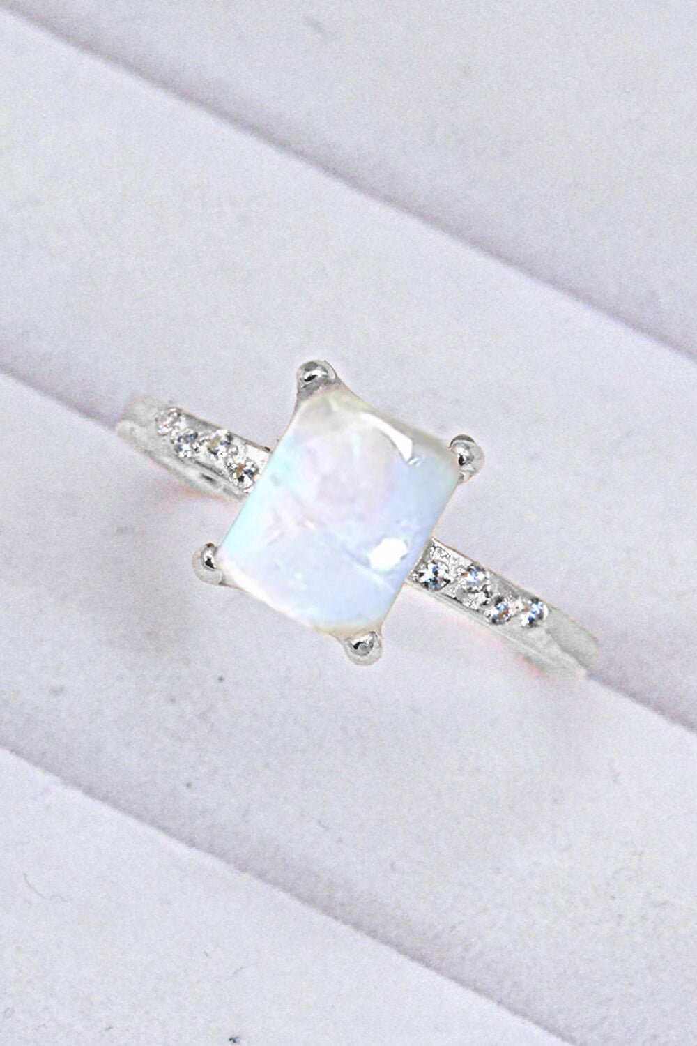 Square Moonstone Ring - Eco4life Clothing and Accessories