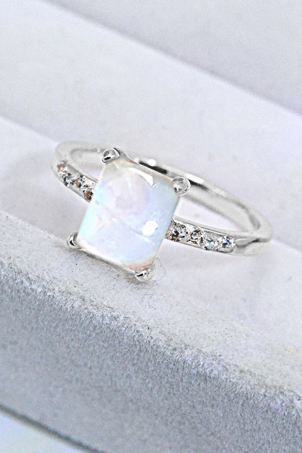 Square Moonstone Ring - Eco4life Clothing and Accessories