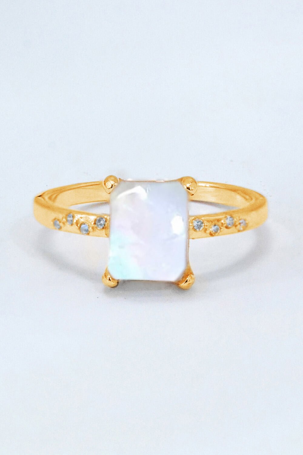 Square Moonstone Ring - Eco4life Clothing and Accessories