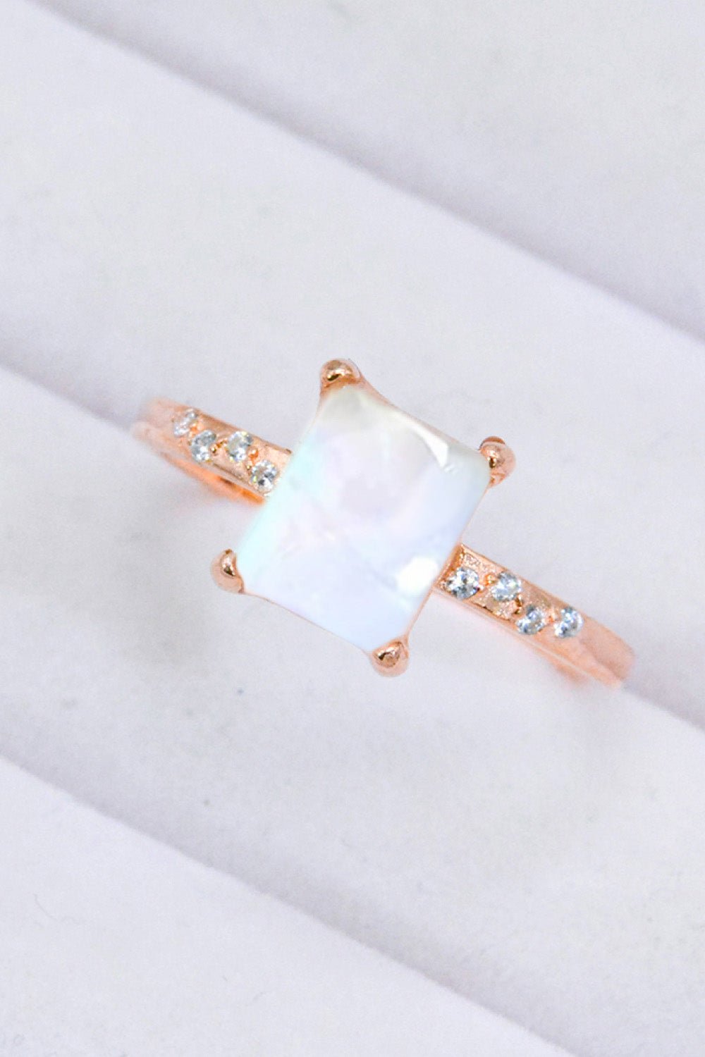 Square Moonstone Ring - Eco4life Clothing and Accessories