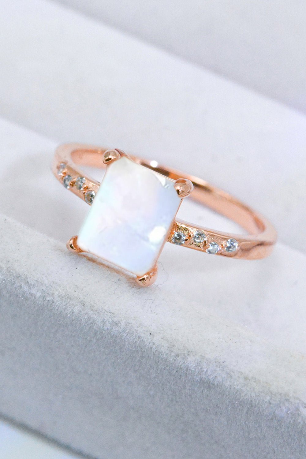 Square Moonstone Ring - Eco4life Clothing and Accessories