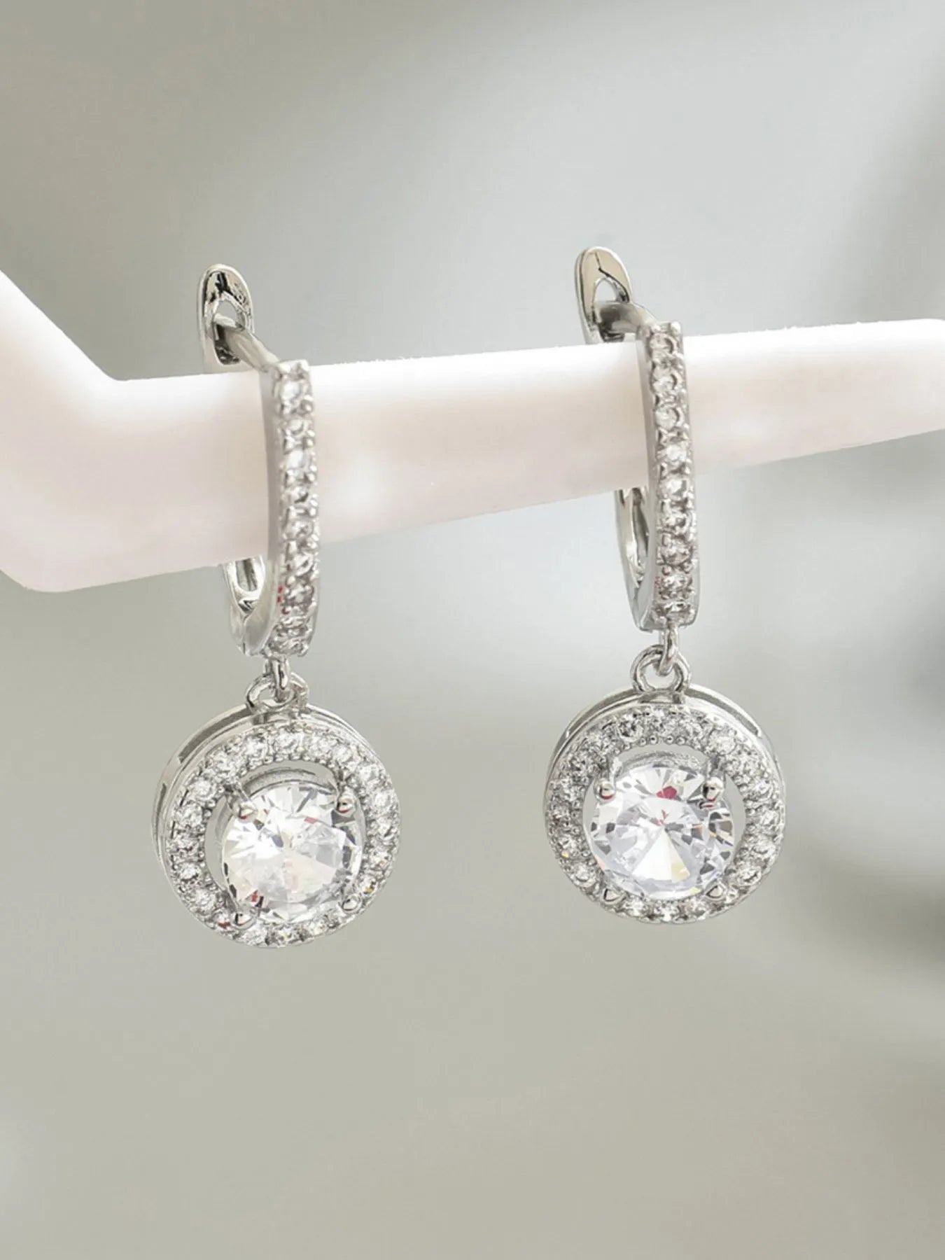 Stainless Steel Zircon Drop Earrings - Eco4life Clothing and Accessories