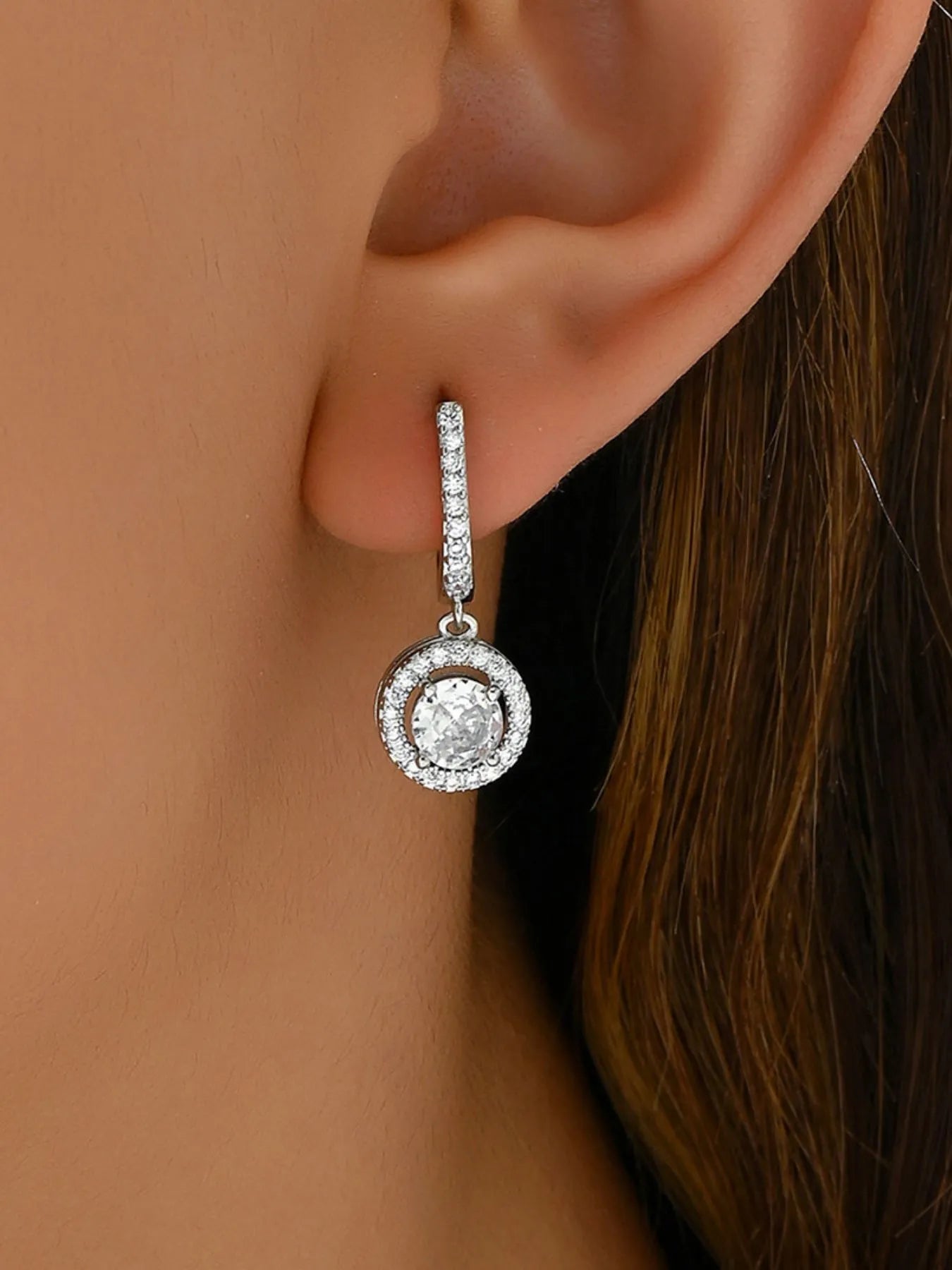 Stainless Steel Zircon Drop Earrings - Eco4life Clothing and Accessories