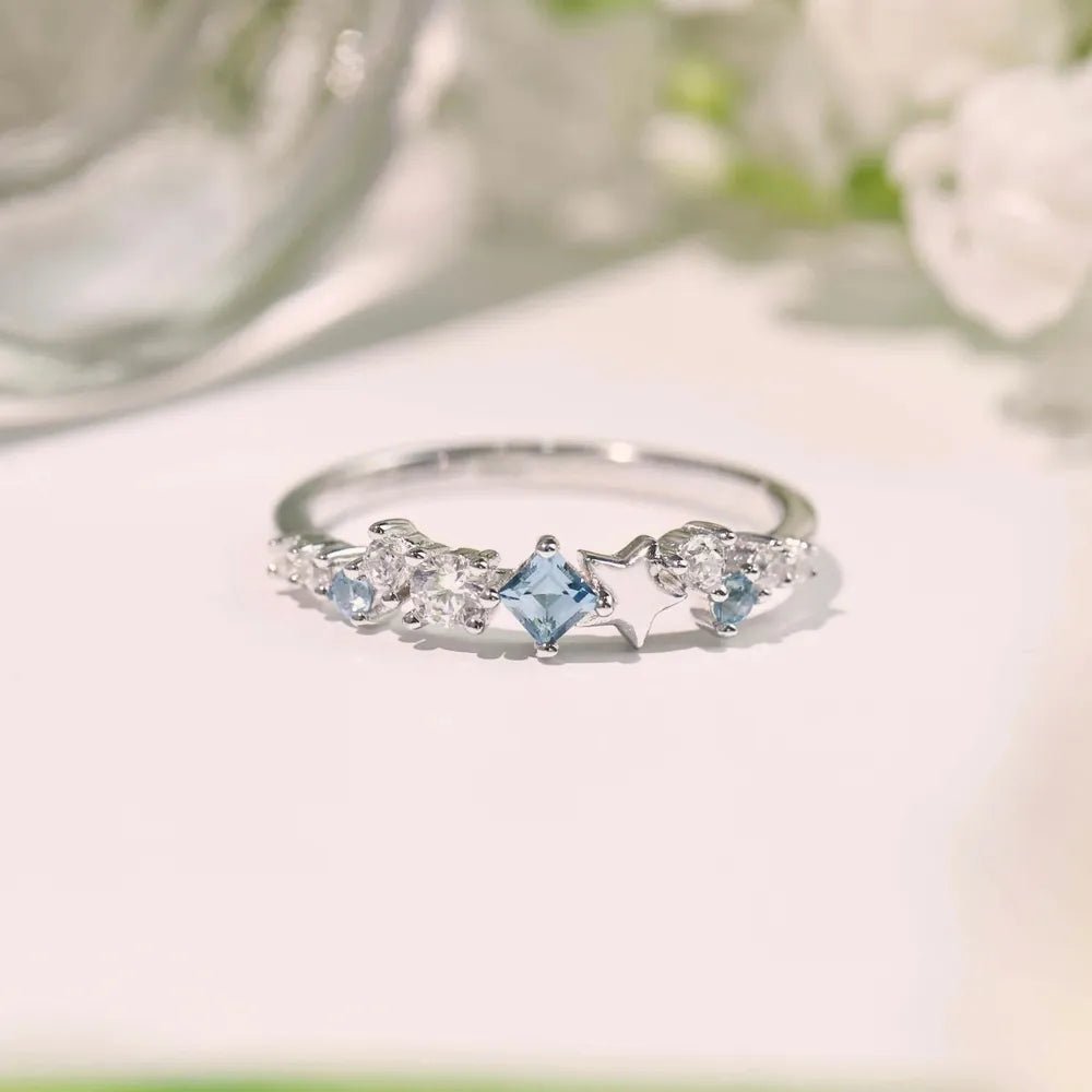 Star Inlaid Zircon Ring - Eco4life Clothing and Accessories
