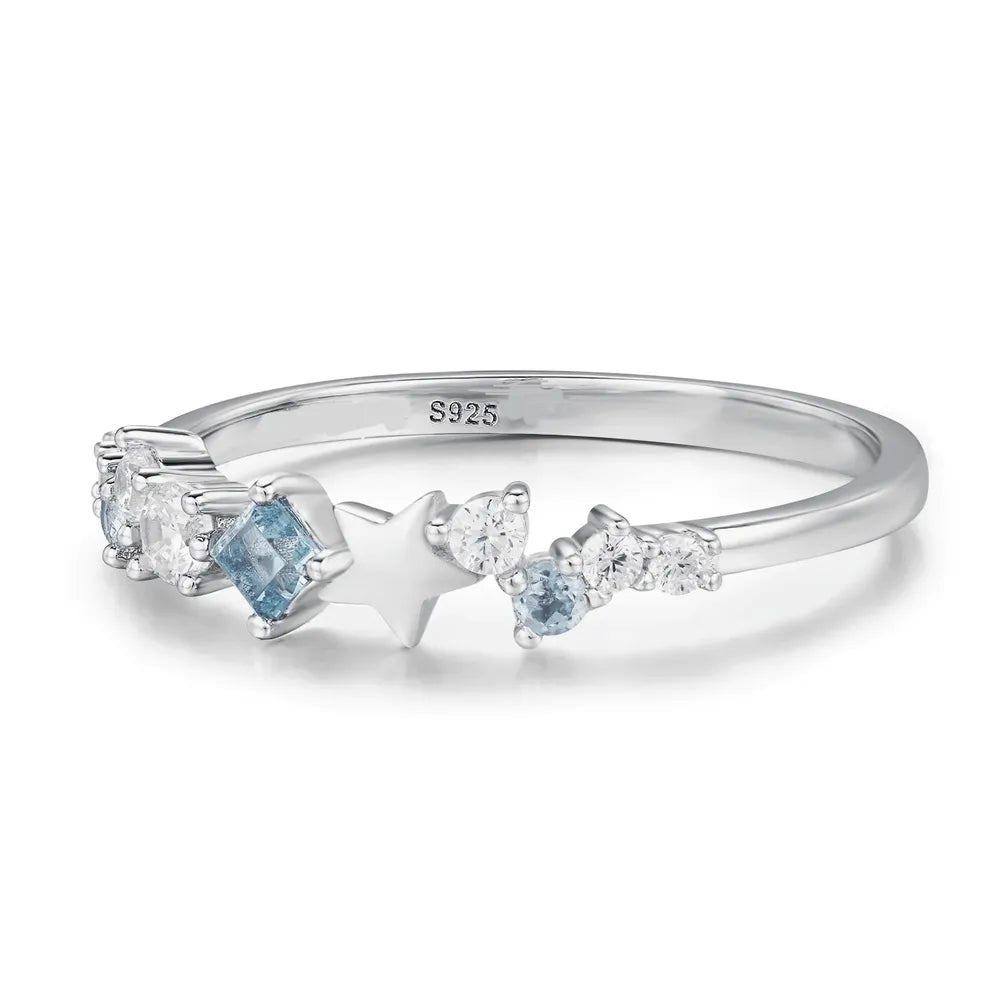 Star Inlaid Zircon Ring - Eco4life Clothing and Accessories