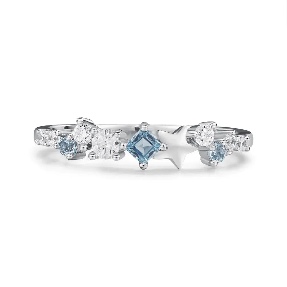Star Inlaid Zircon Ring - Eco4life Clothing and Accessories
