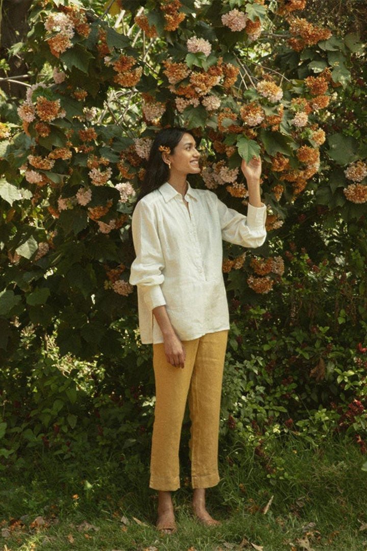 Summer Shirt in Off - white - Eco4life Clothing and Accessories