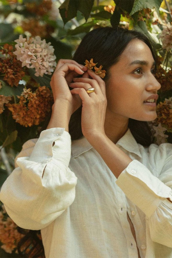 Summer Shirt in Off - white - Eco4life Clothing and Accessories