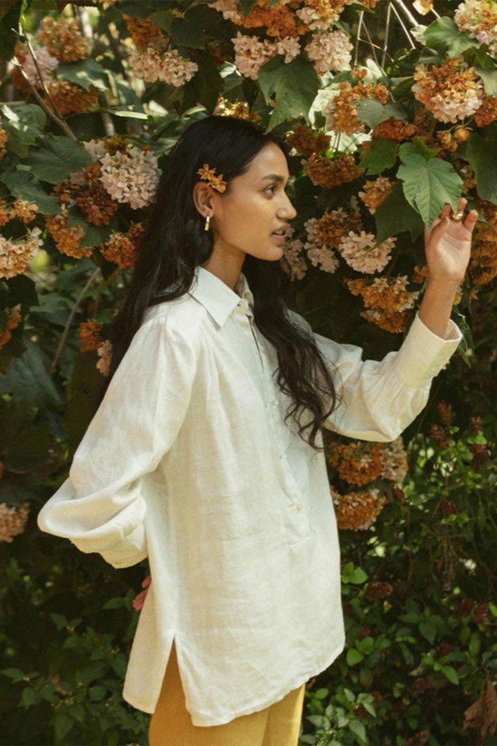 Summer Shirt in Off - white - Eco4life Clothing and Accessories