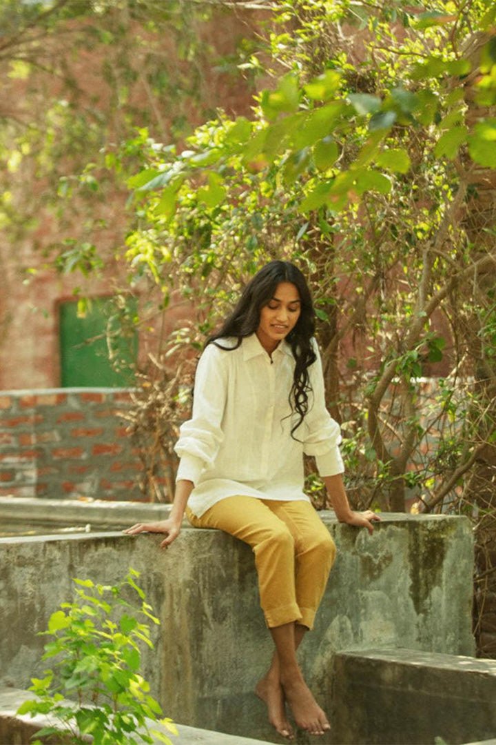 Summer Shirt in Off - white - Eco4life Clothing and Accessories