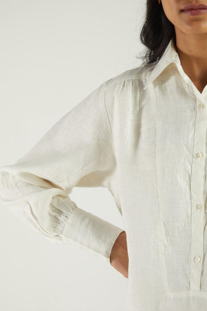 Summer Shirt in Off - white - Eco4life Clothing and Accessories