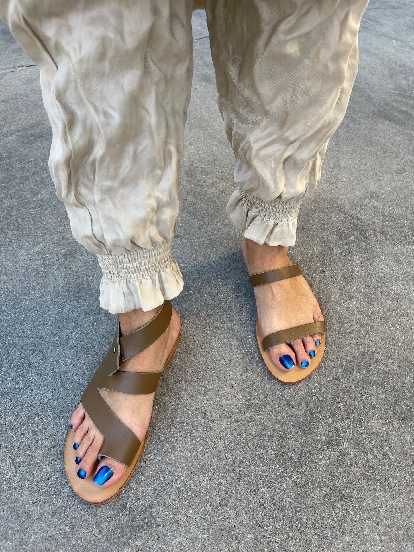 Vera Sandal - Khaki Green - Eco4life Clothing and Accessories