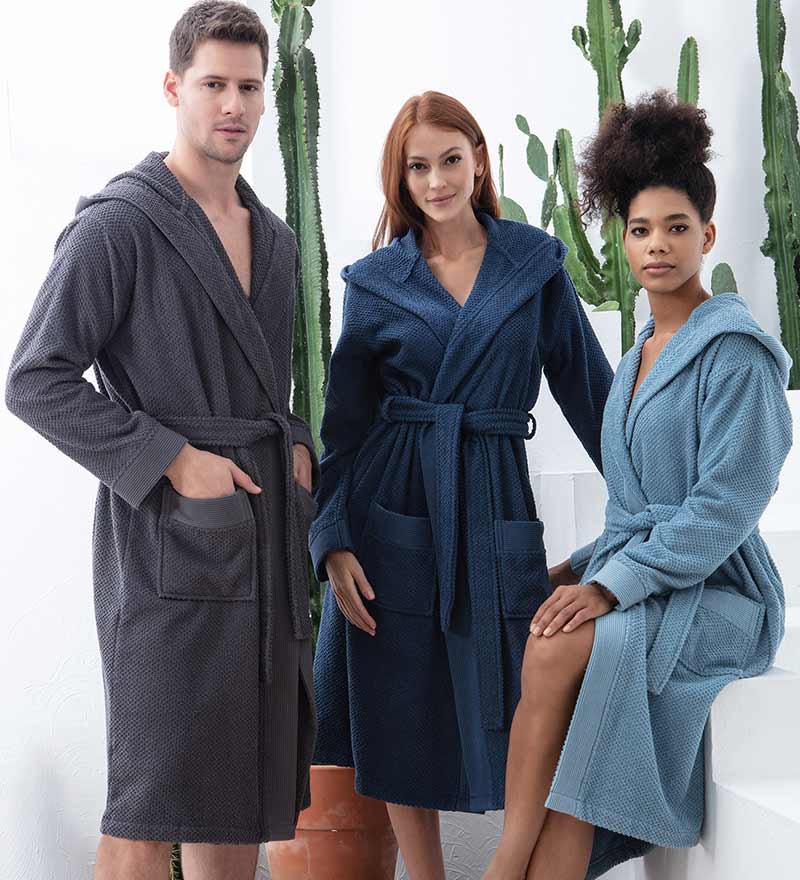 Women's Hooded Turkish Cotton Terry Cloth Robe - Eco4life Clothing and Accessories