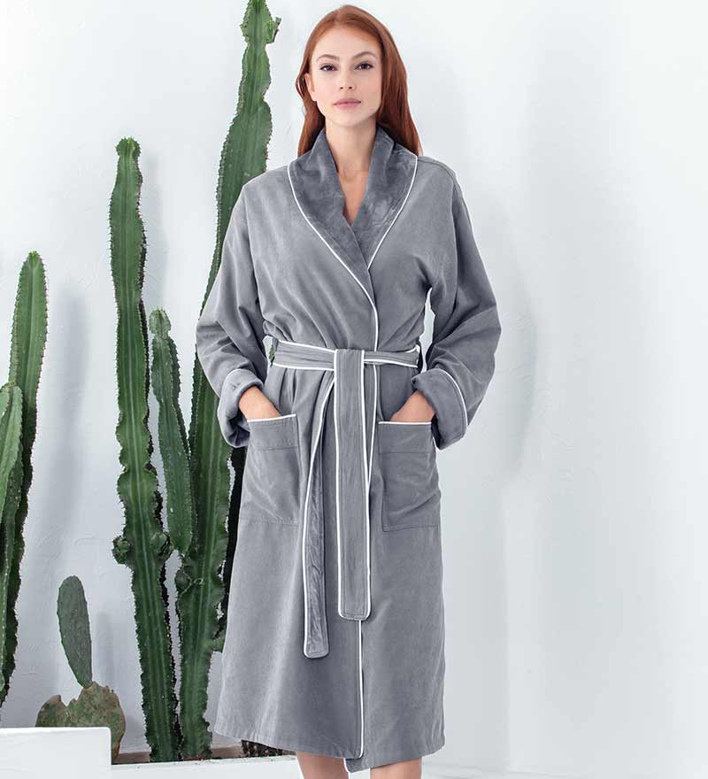 Women's Plush Microfiber Spa Robe - Eco4life Clothing and Accessories