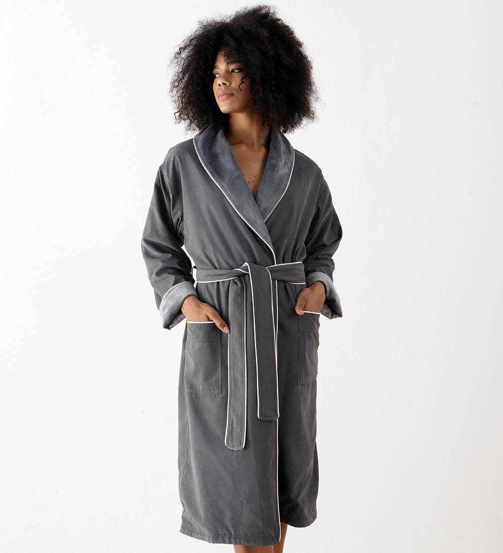 Women's Plush Microfiber Spa Robe - Eco4life Clothing and Accessories