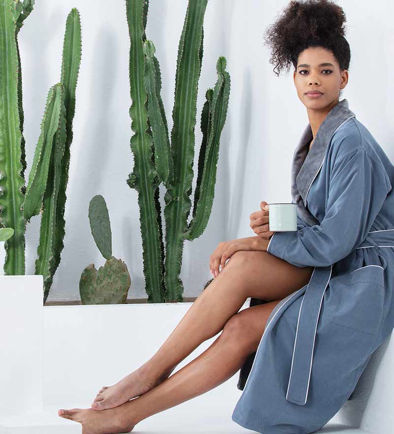 Women's Plush Microfiber Spa Robe - Eco4life Clothing and Accessories