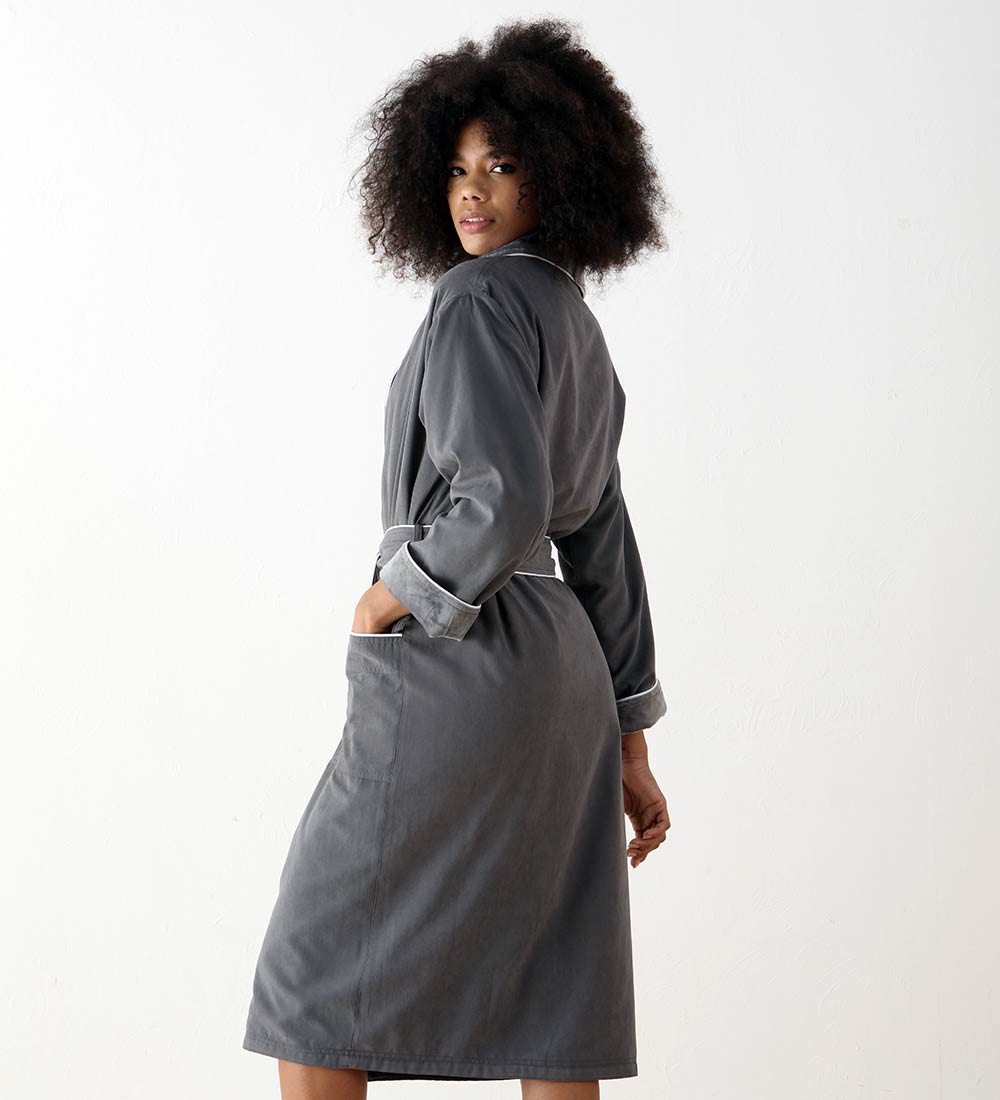 Women's Plush Microfiber Spa Robe - Eco4life Clothing and Accessories