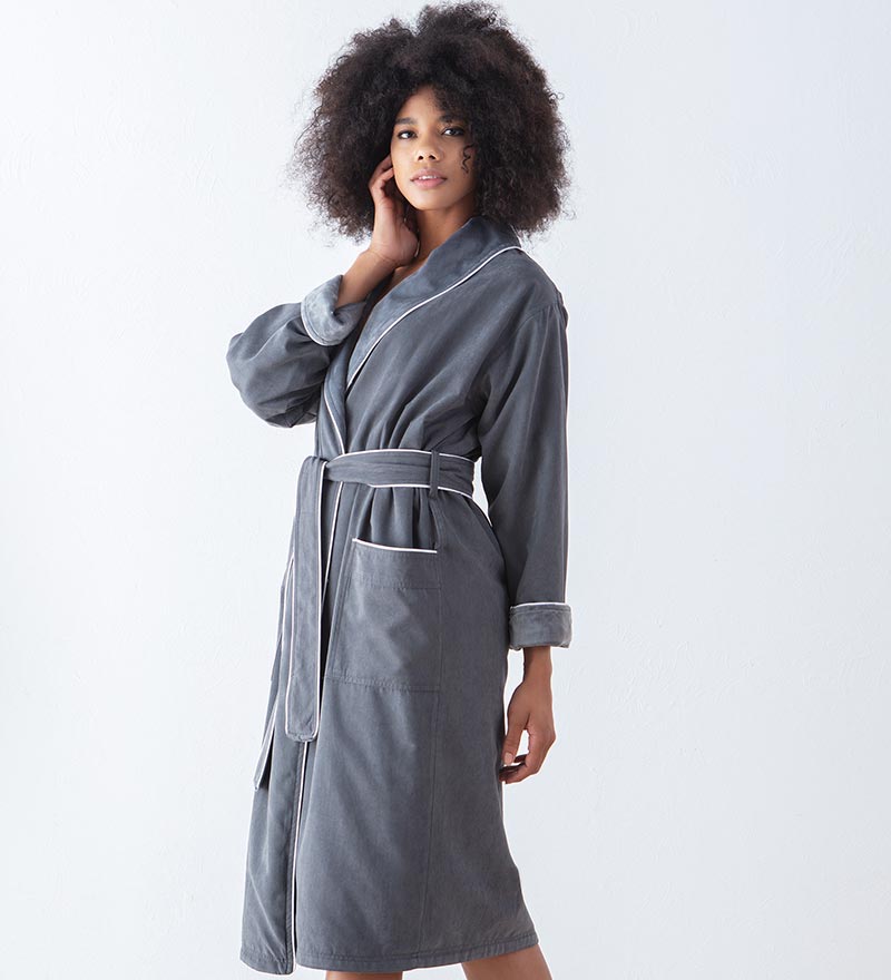 Women's Plush Microfiber Spa Robe - Eco4life Clothing and Accessories