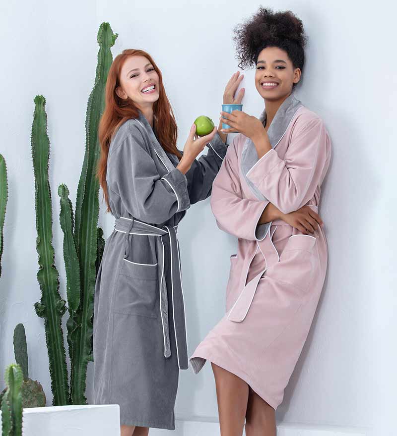Women's Plush Microfiber Spa Robe - Eco4life Clothing and Accessories