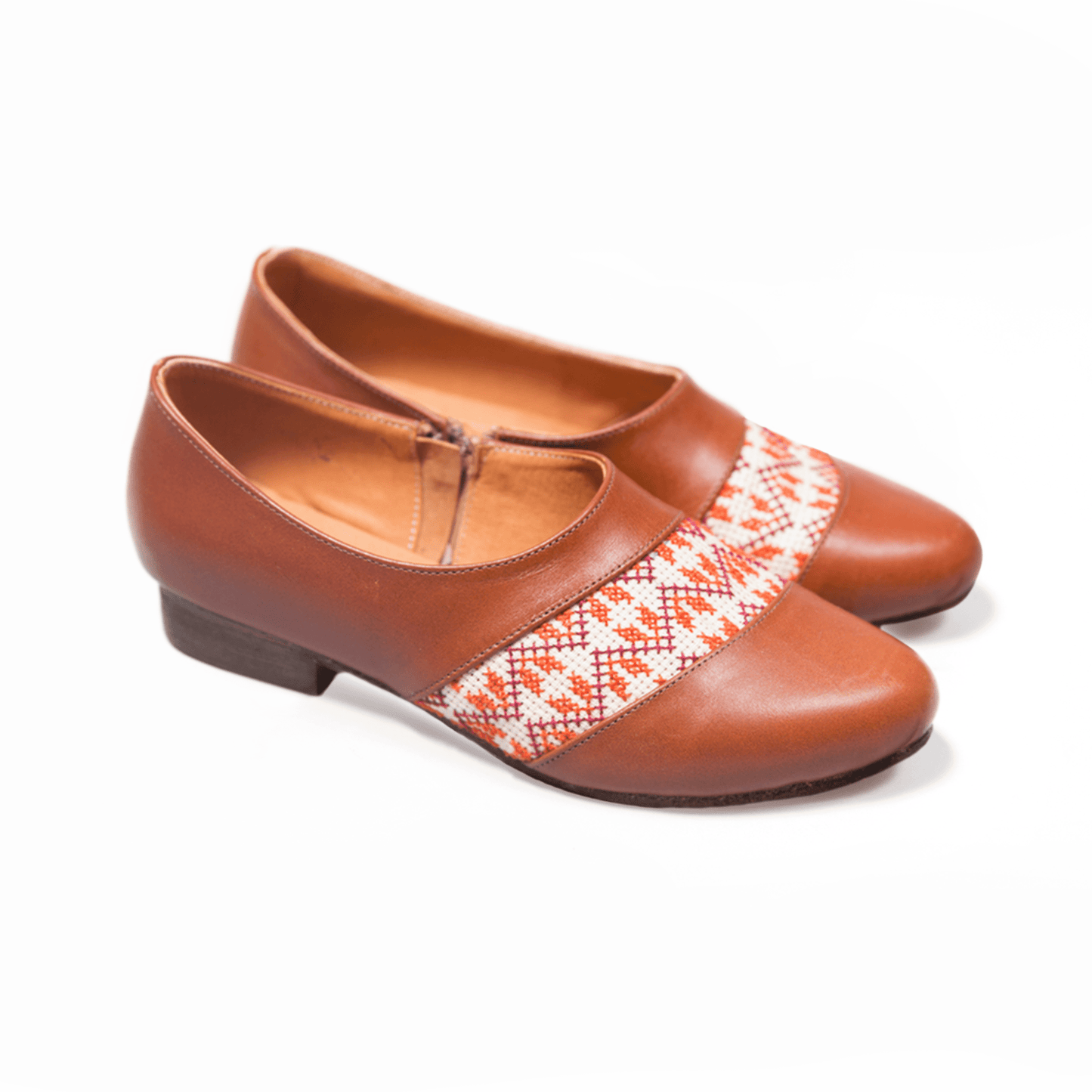 Zaina Oxford - Camel and Orange - Eco4life Clothing and Accessories