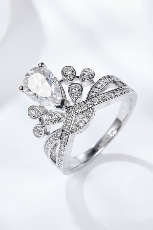 1.5 Carat Moissanite Crown - Shaped Ring - Eco4life Clothing and Accessories