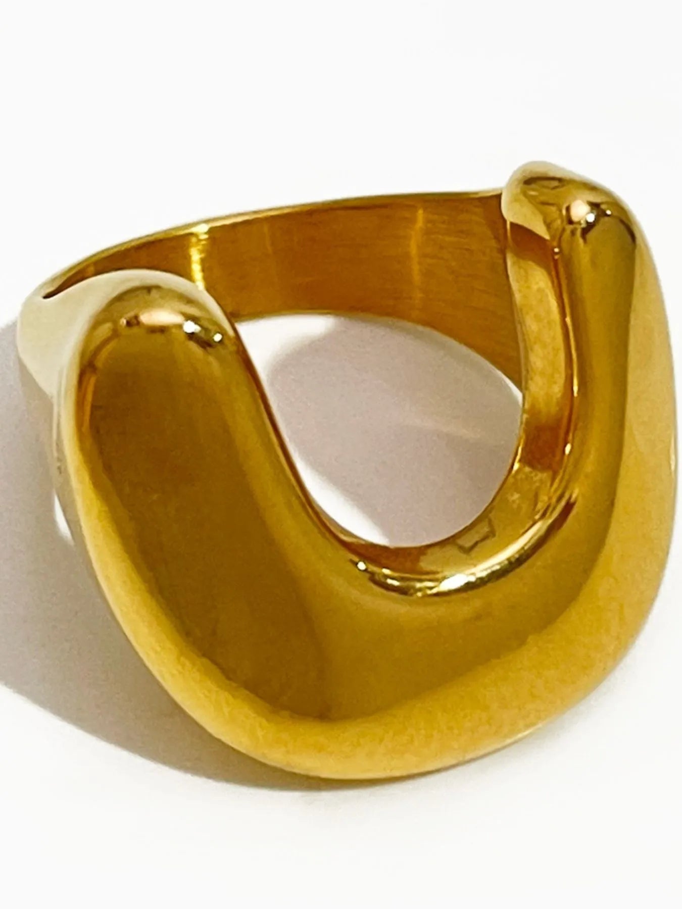 18K Gold - Plated U - Shaped Ring - Eco4life Clothing and Accessories