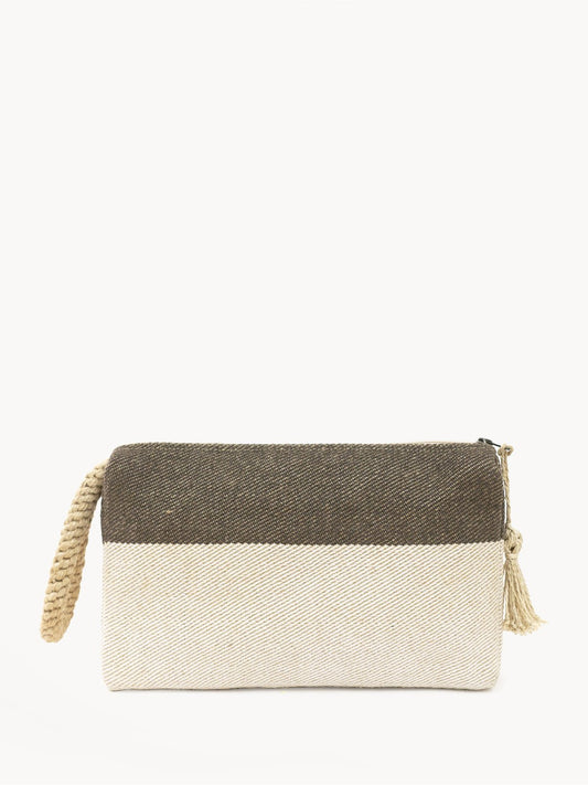 Block A Clutch - Brown - Eco4life Clothing and Accessories