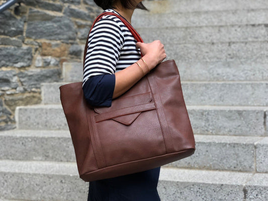 Borough Vegan Leather Tote - Eco4life Clothing and Accessories