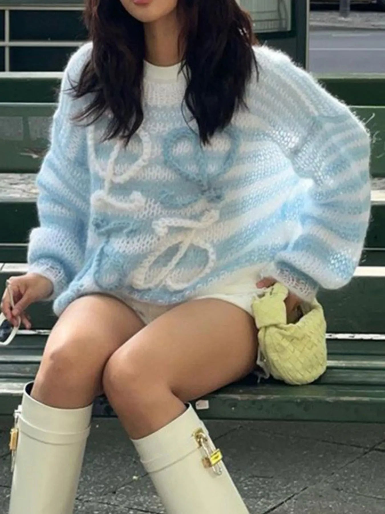 Colorful Abstract Pattern Striped Sweater - Eco4life Clothing and Accessories