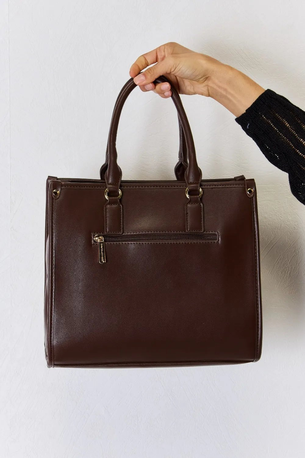 David Jones Argyle Pattern PU Leather Handbag - Eco4life Clothing and Accessories