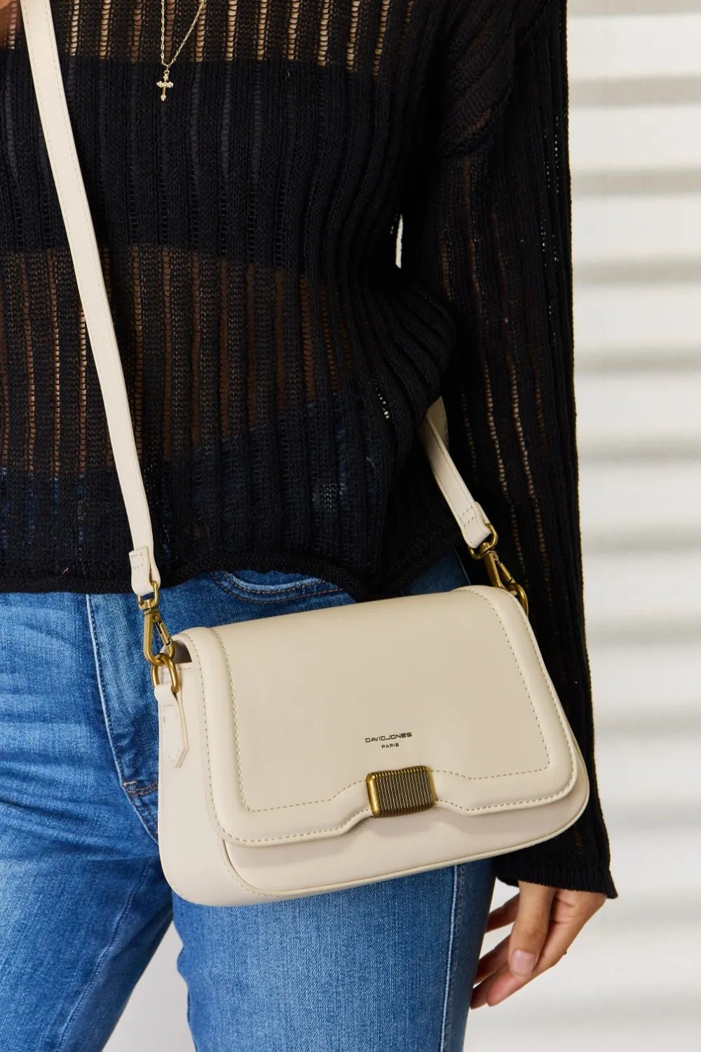 David Jones PU Leather Crossbody Bag - Eco4life Clothing and Accessories