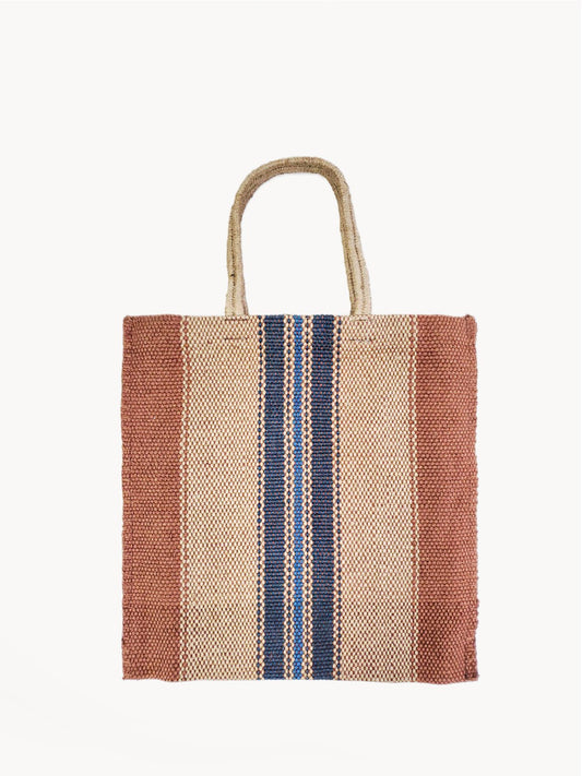 Dora Jute Tote Bag - Multi Light Brown - Eco4life Clothing and Accessories