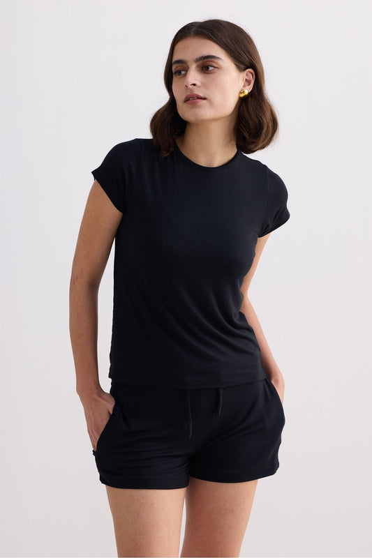 Essential Knit Shorts in Black - Eco4life Clothing and Accessories