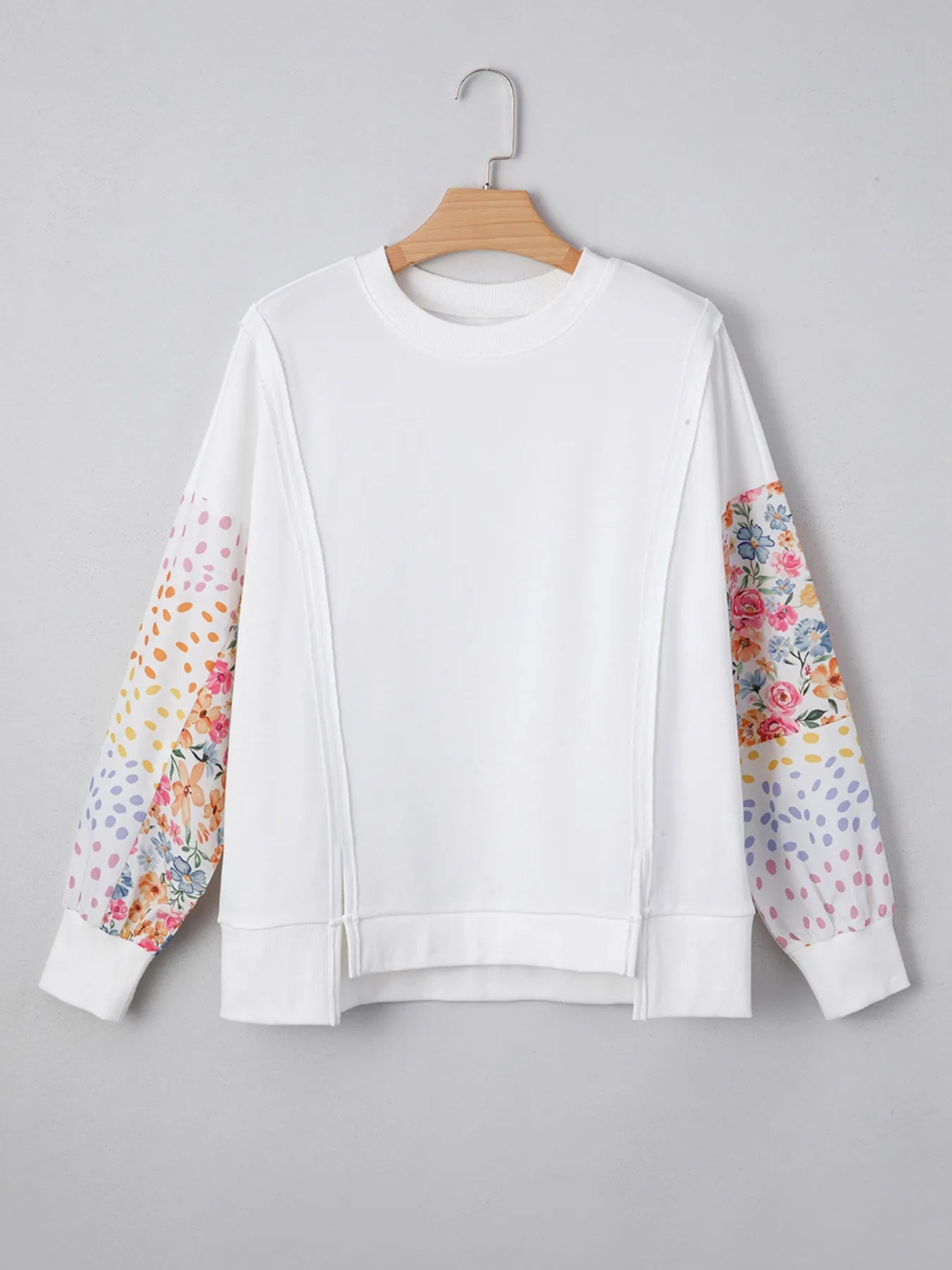 Floral Print Long Sleeve Sweatshirt - Eco4life Clothing and Accessories