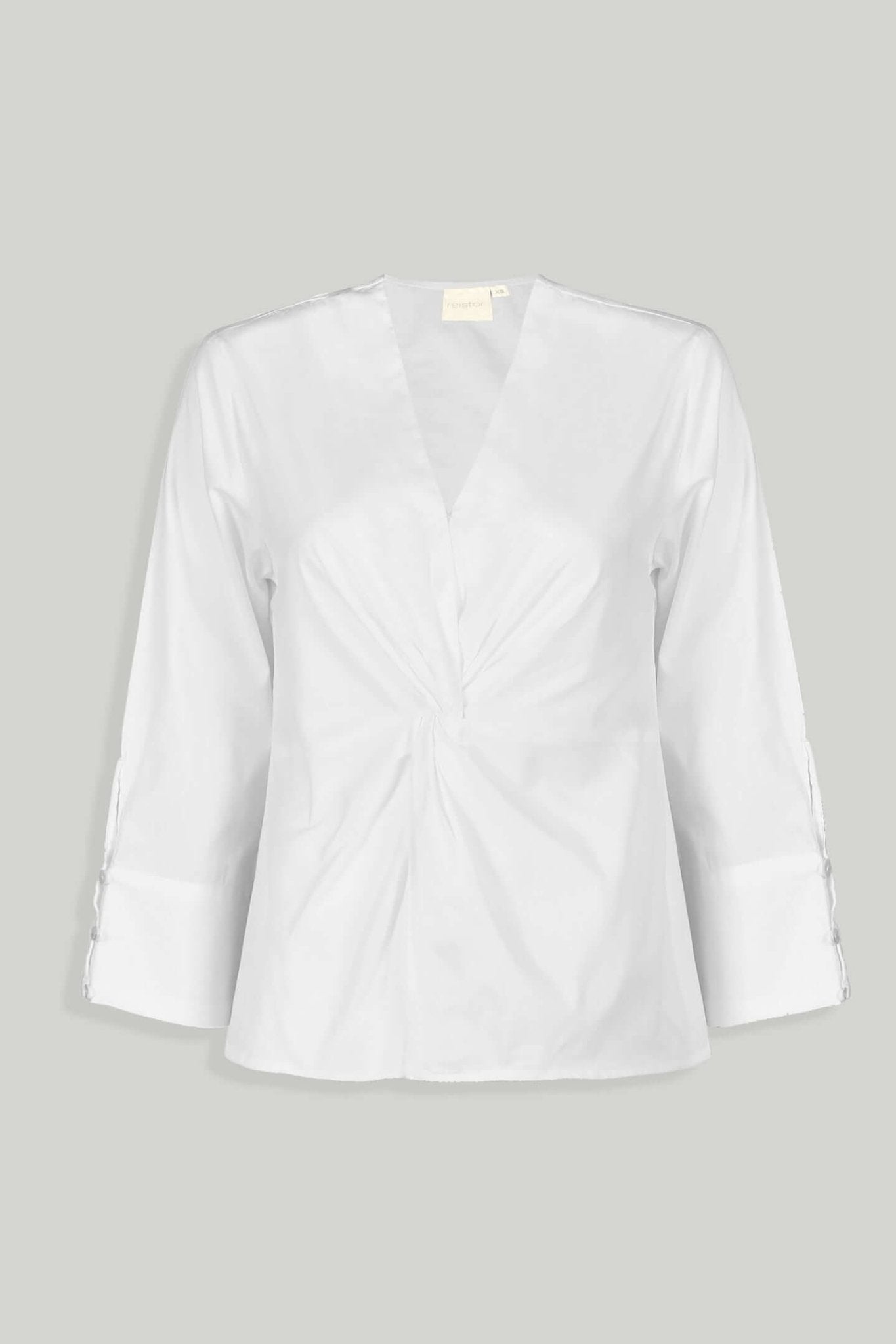 Front Twist Top in White - Eco4life Clothing and Accessories