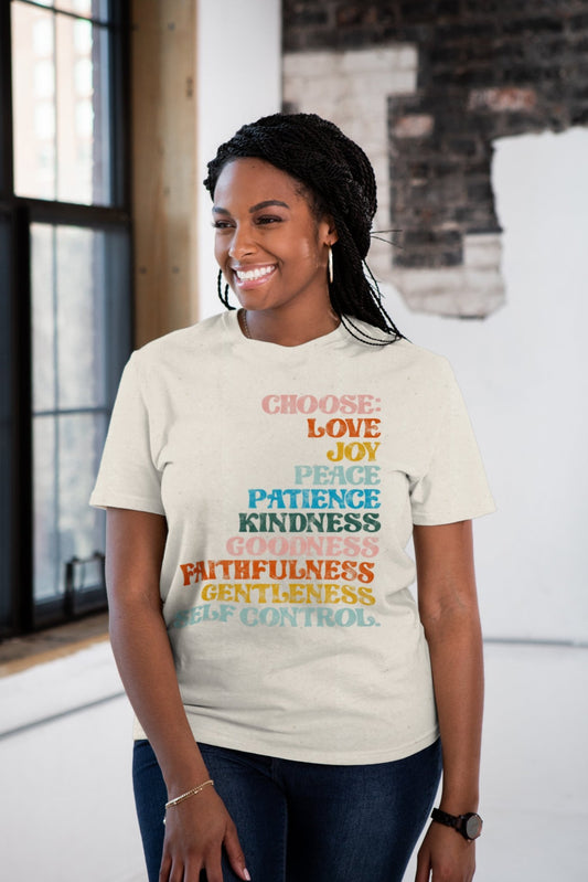Fruit of the Spirit Unisex Eco - Cotton Tee - Eco4life Clothing and Accessories