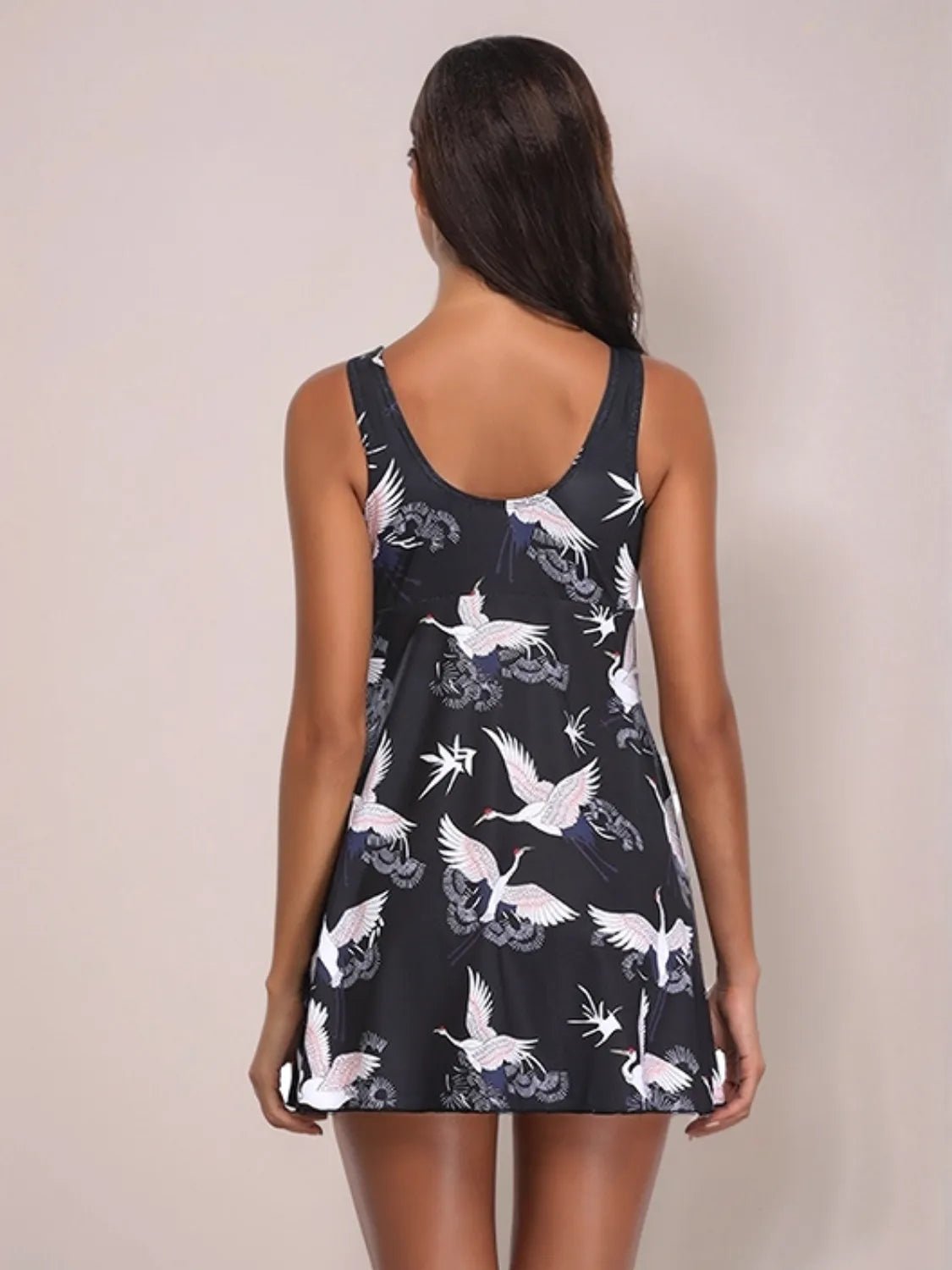 Full Size Printed Slit Plunge One - Piece Swimwear Plus Size - Eco4life Clothing and Accessories